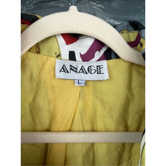 T6 90s VTG ANAGE Abstract Art to Wear Cape Blazer Jacket Avant-Garde Designer - Picture 3 of 4